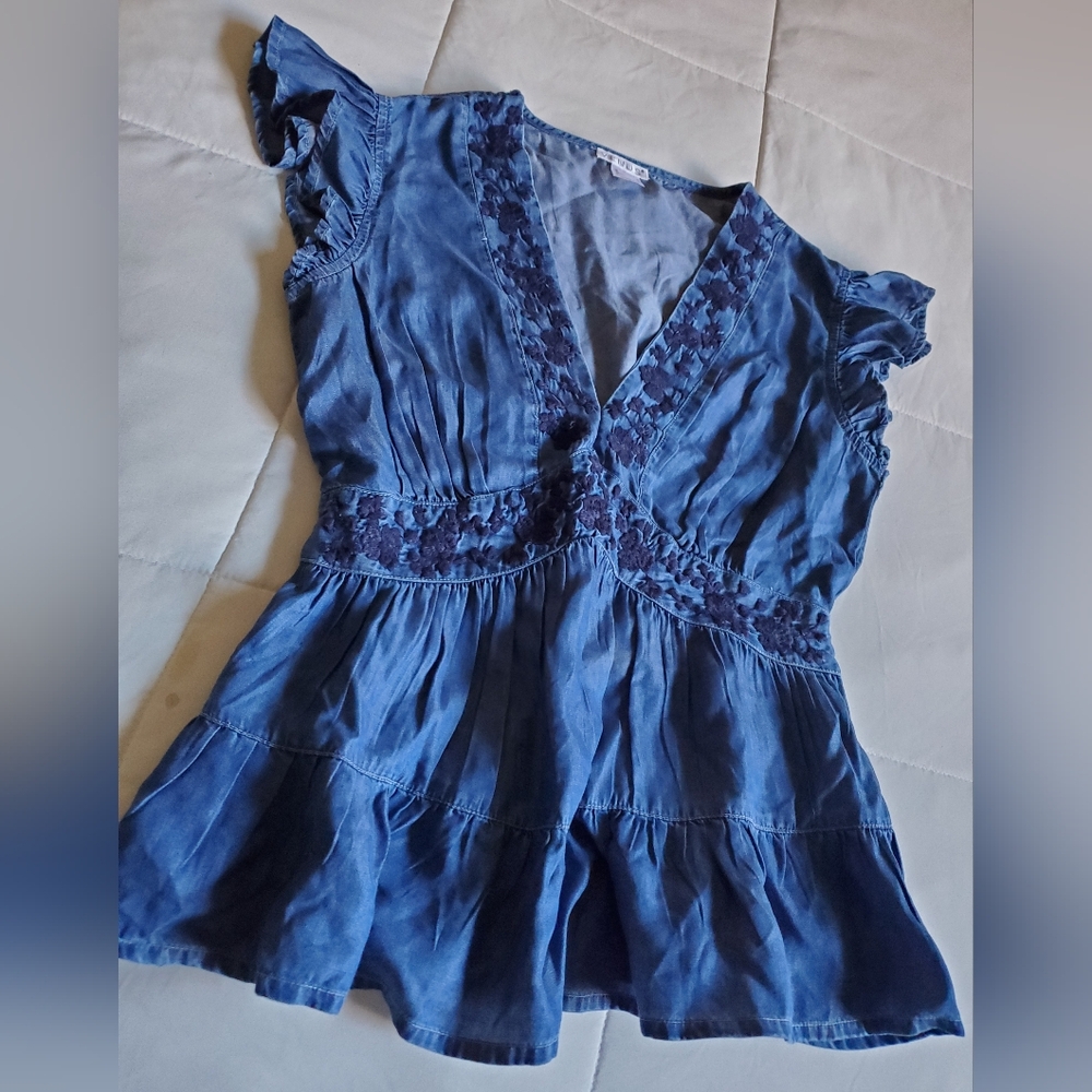 Venus Soft Denim Floral Tank